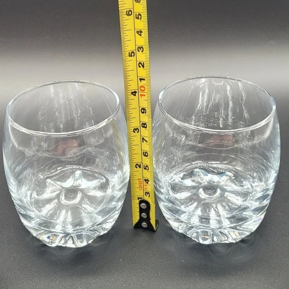 Bormioli Rocco Glasses Set of 4 Galasia Old Fashion Rocks Clear Glass​​​